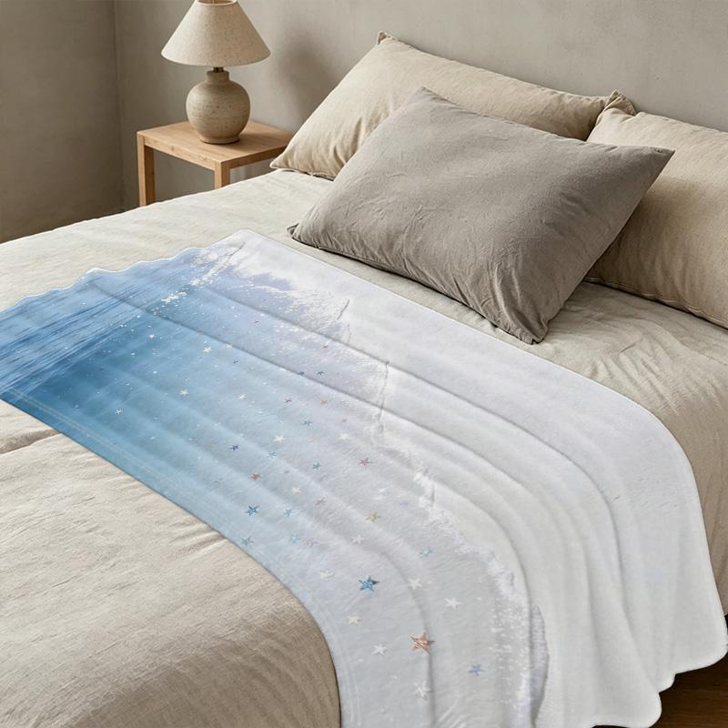 Soft Flannel Fleece Blanket, Starry Series, Premium Breathable Cozy Warm Throw, Ideal for Home, Halloween & Christmas