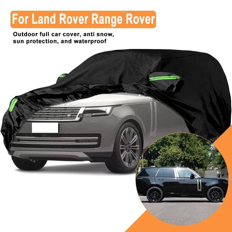 Pełne Pokrowce Samochodowe na Land Rover Range Rover do Użytku Zewnętrznego - Wodoodporne, Odporne na Śnieg, Osłona Przeciwsłoneczna, Akcesorium Ochronne na Zimę i Lato