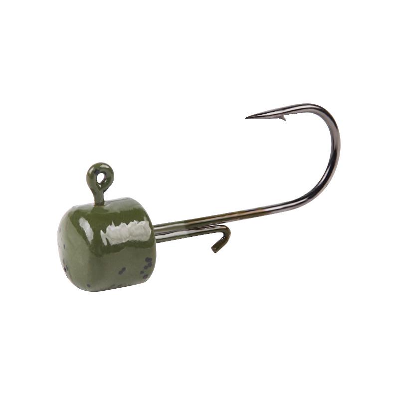 5 Pcs/bag - Sharp 6-Color Internal Lead Head Hook Lure for Bass Fishing