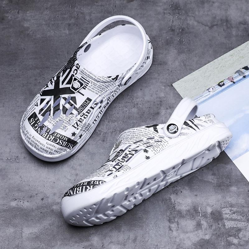 Модные тапочки мужские мягкие износостойкие нескользящие повседневные сандалии удобные высококачественные пляжные туфли уличные клоги для мужчин