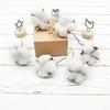 10/20Pcs Artificial Flowers Hot Sale Cotton Balls Christmas Decoration Photograph Prop Wreath Wedding Holding Home Diy Accessory