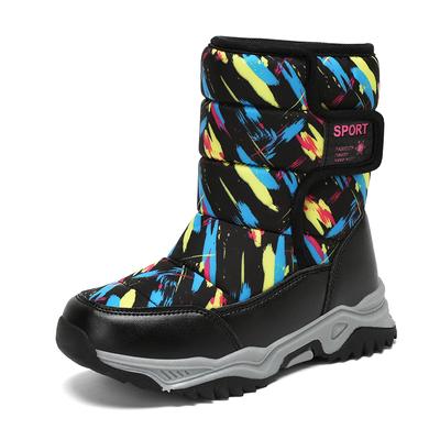 26-38 Neue, hochwertige, stoßdämpfende, rutschfeste, langlebige High-Top-Kurzstiefel für Kinder, Camo-Schneestiefel, Baumwollschuhe