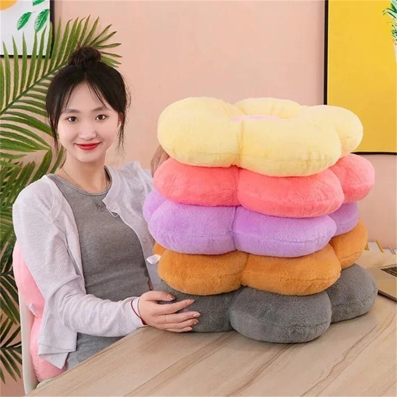 Flower Shaped Office Cushions, Solid Color Home Furnishings