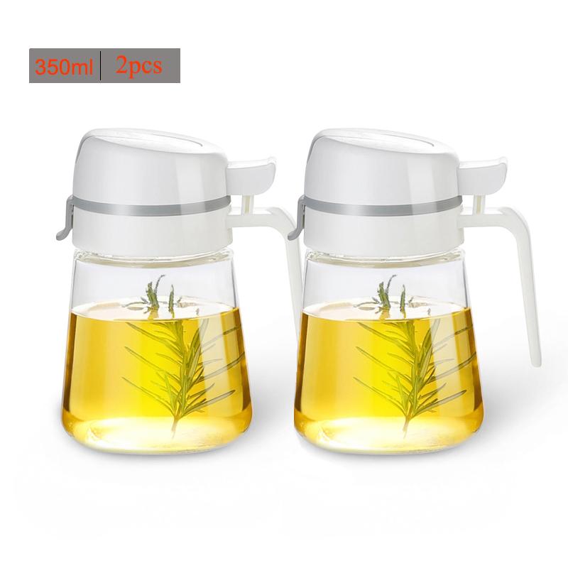 

2 шт. стеклянные бутылки для масла с автоматической откидной крышкой, дозатор для оливкового масла, кухонный соус, жидкая приправа, бутылка с защитой от протечек, автоматический переворот