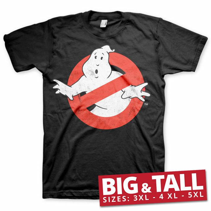 Officially Licensed Ghostbusters Distressed Logo BIG TALL 3XL4XL5XL T-Shirt XXXL