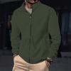 Men S Stand Collar Thick Fleece Lined Loose Casual Jacket