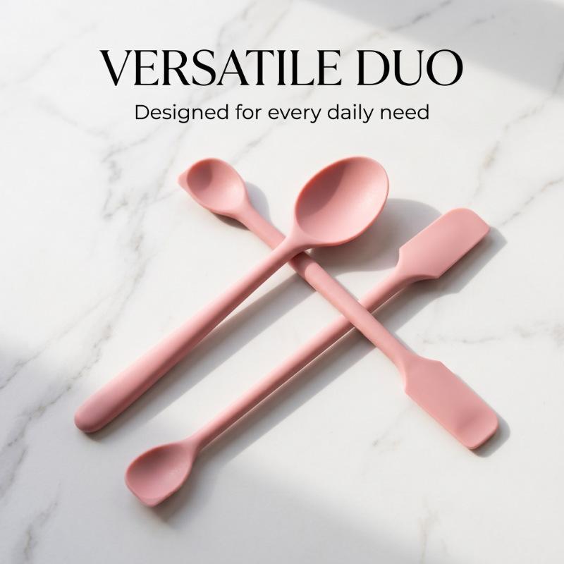 2/4Pcs Silicone Jam Spoon Scraper Heat Resistant Food Grade Non-Stick Kitchen Gadget for Baking Dessert Making