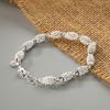 Bracelet Elegant Anti-rust Women Silver Plated Hollow Ball Bangle Chain for Travel