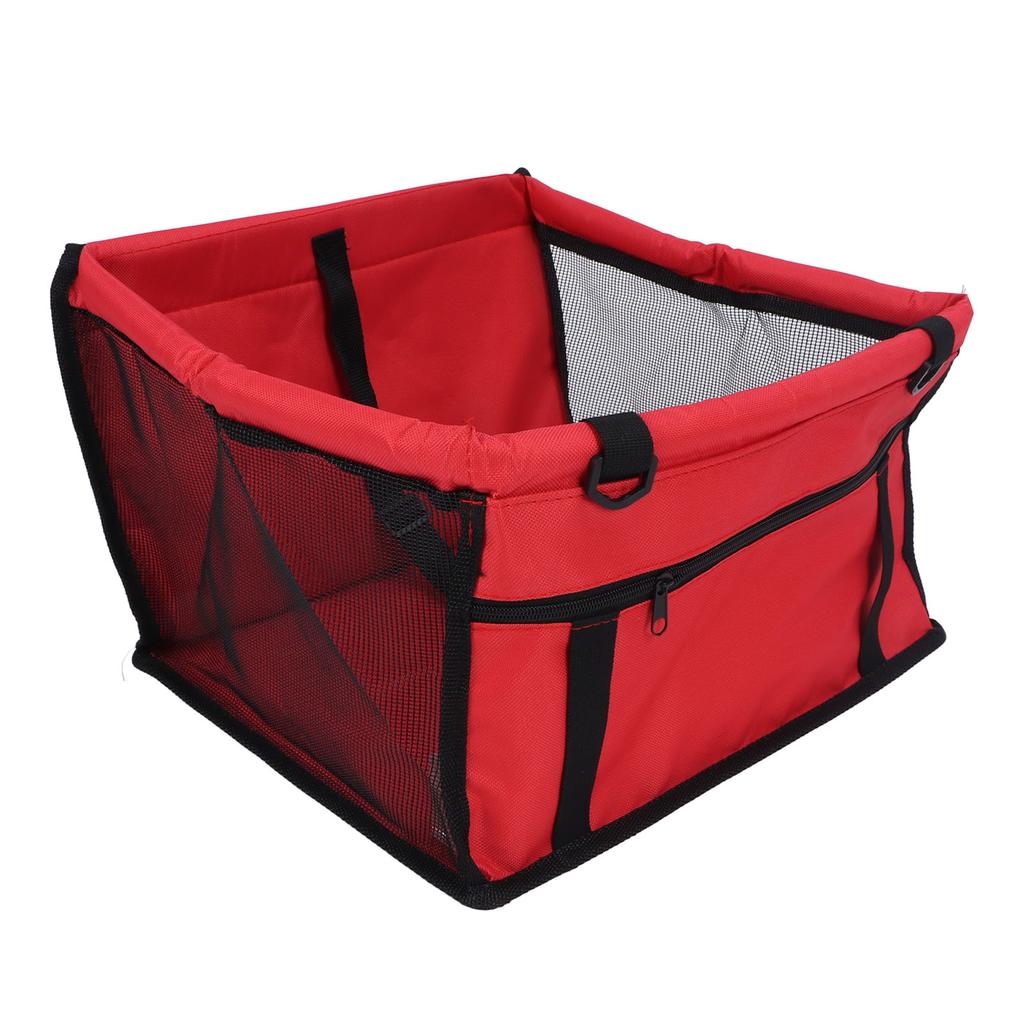 Pet Car Seat Waterproof Breathable Prevent Slip Adjustable Straps Dog Car Basket with Safety Leash for Puppy Cat
