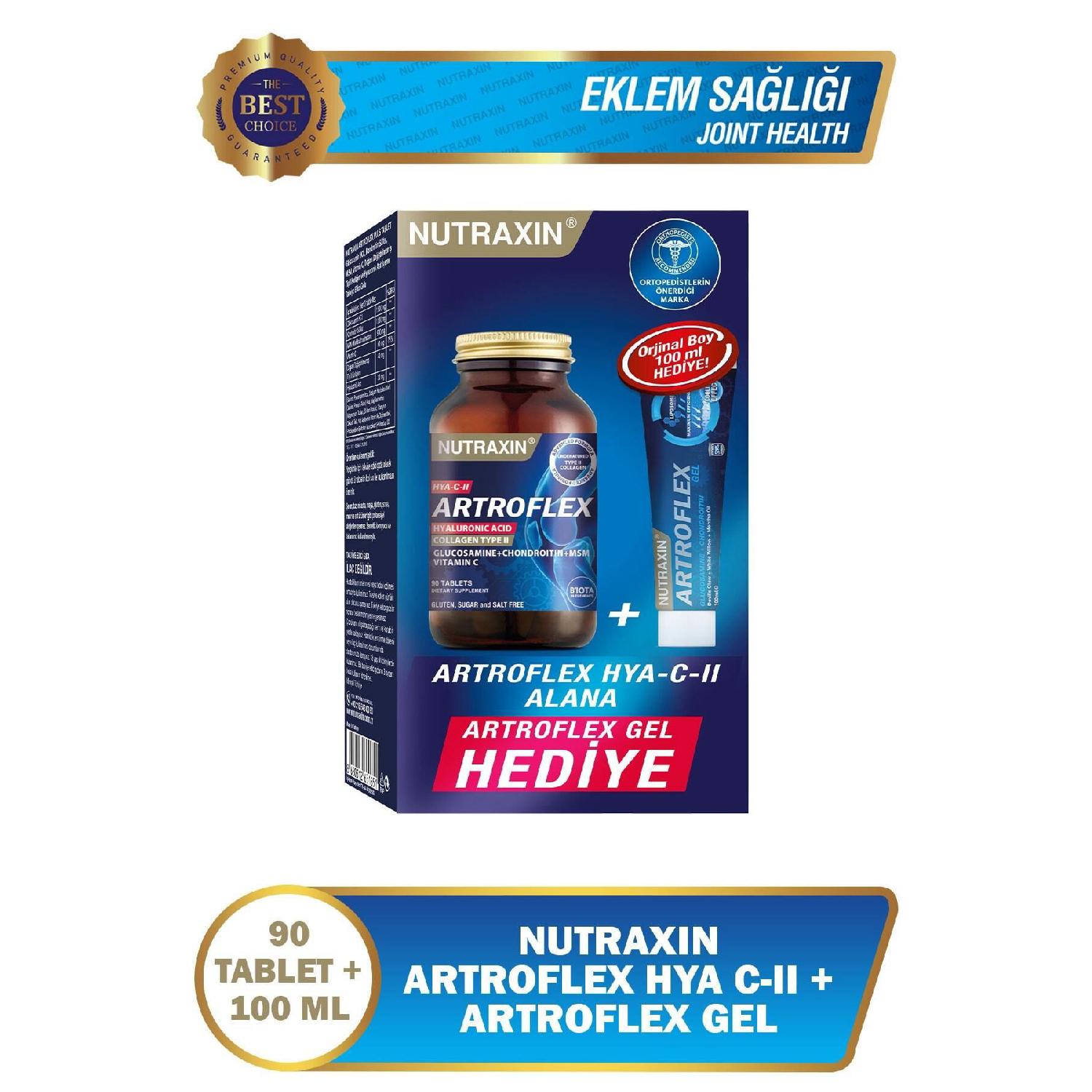 

Artroflex - Hya C -ii Glucosamine 90 Tablets Artroflex Gel Gift