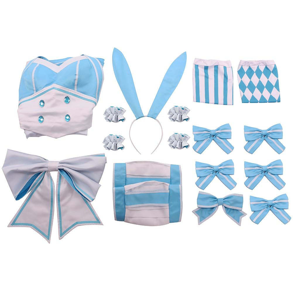 NIUKACOS Order Artoria Caster Swimsuit Cosplay Bunny Halloween Bunny Game Anime Costume for Photo Shoots and Size S Fate/Grand Costume, Girl, Suit,