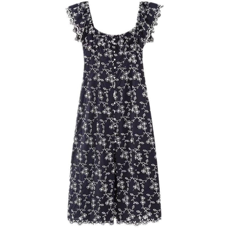 

Модный стиль Лето Новый модный тренд Женская одежда Контрастный цвет Вышивка Декор Юбка миди Платье 4387083 043 Ocean Blue XS