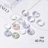 40Pcs Transparent Glass Nail Art Display Showing Polish Color Board Tips Tools