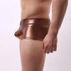 Men Underpants Low Waist Glossy Soft Breathable U Convex Pouch Slim Fit