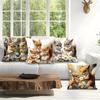 Squirrel Flowers Cushion Pillowcase Printed Polyester 45X45Cm Throw Pillowcover Decorative Sofa Cushion Pillowslip Home Decor