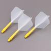 Cuesoul ROST T19 Integrated Shaft Big Wing Clear Flight Yellow Medium Set of 3 Flight, Shape, Two-Tone Color, + Shaft, Size, (CS-AK579-5M)