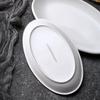 Elegant Oval Ceramic Fish Plate