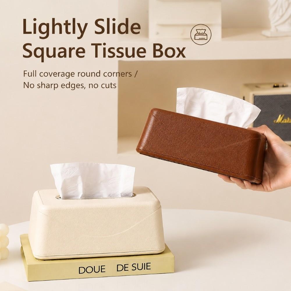 Built-in Spring Tissue Box Holder Large Capacity Paper Holder Durable Tissue Box Cover Living Room