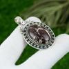 Oval Coconut Jasper Stone Daughter Artisan Bezel New Pendant 925 Sterling Silver