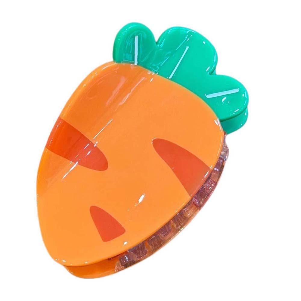 Korean Style Acetic Acid Hair Claw Sweet Acrylic Hair Accessories Fashion Fruit Shark Clip  Summer