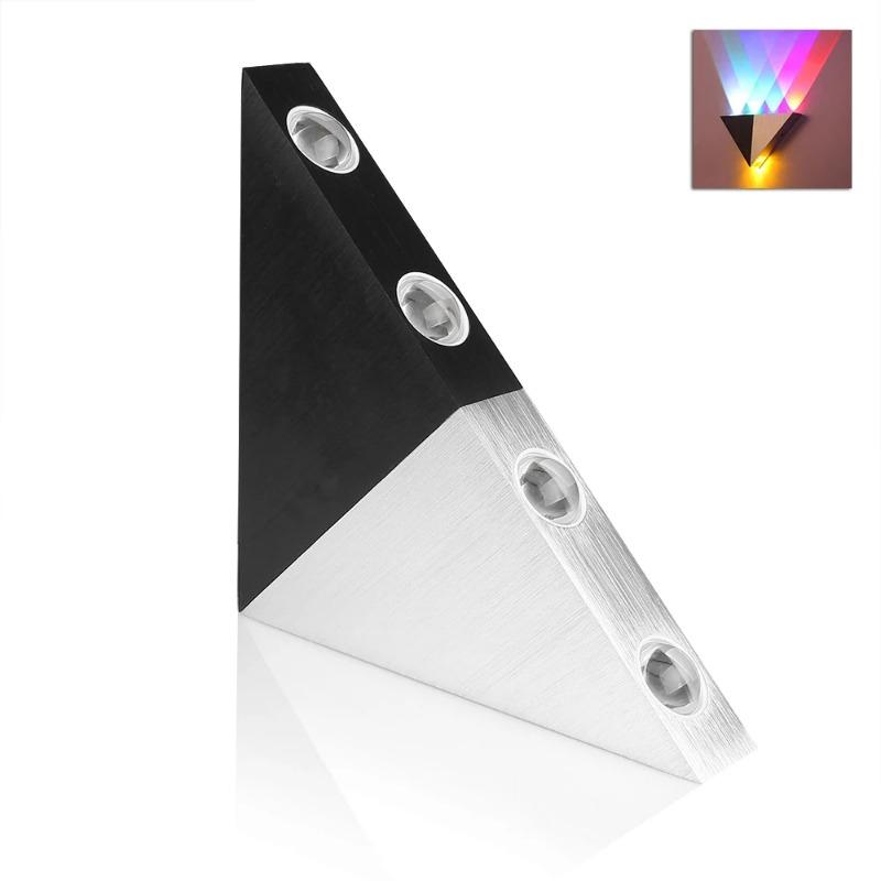 5W Aluminum Triangle Led Wall Lamp AC90-265V High Power Led Modern Home Lighting Indoor Outdoor Party Ball Disco Light