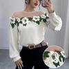Spring New Shirt Women's Heavy Industry Mesh Splicing Satin Embroidered Top