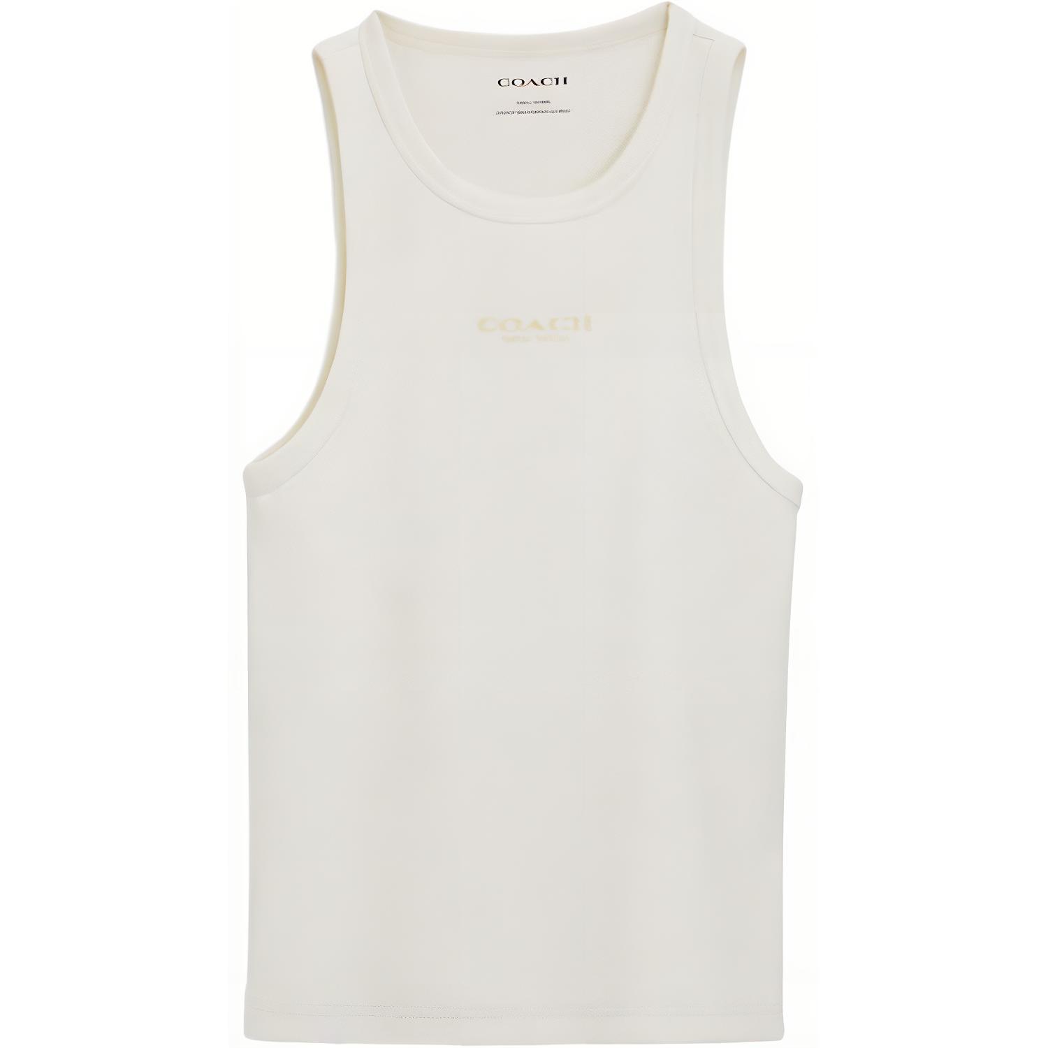 

Жіночий жилет-пуловер з круглим вирізом та принтом літер логотипу Coach Білий CR360-WHT XS