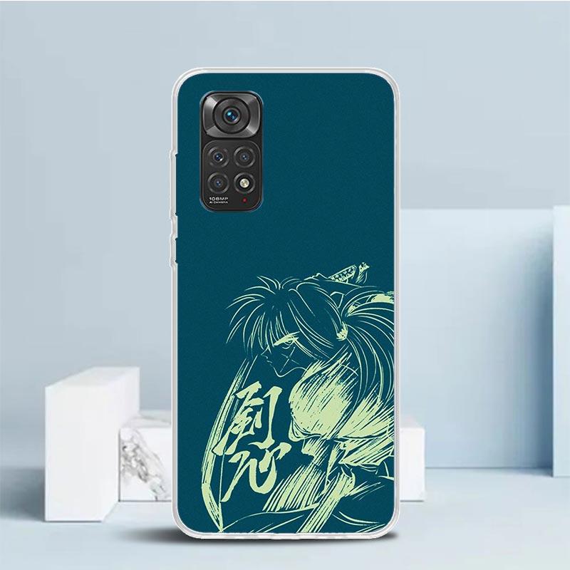 Rurouni Kenshin Anime Phone Case For Xiaomi Redmi Note 15 14 14S 13 12S 12 Pro Plus 11S 11 11T 11E 10S 10 + Soft TPU Back Cover