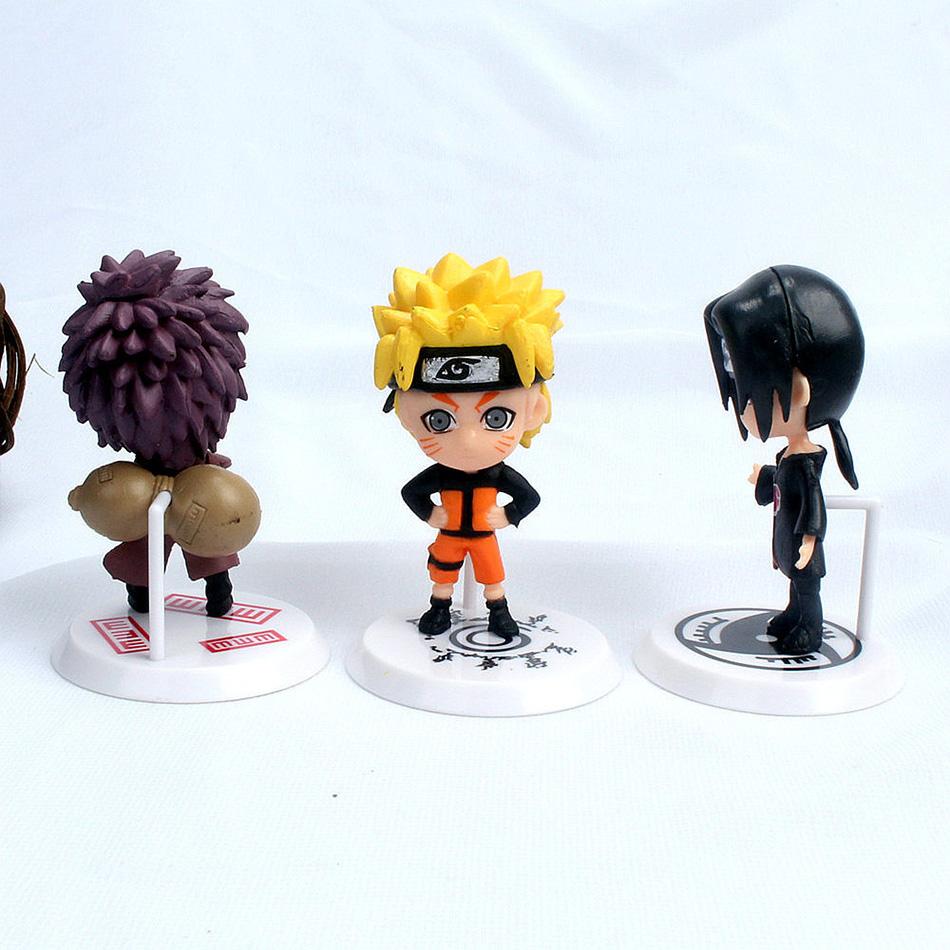 6-12pcs/set Anime Figure Naruto Shippuden Hinata Sasuke Itachi Kakashi Gaara Action Figure Q Version PVC Figures Toys Gift