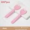 Disposable Plastic Ice Cream Spoons With Individually Packaged Modern Design For Dessert Service