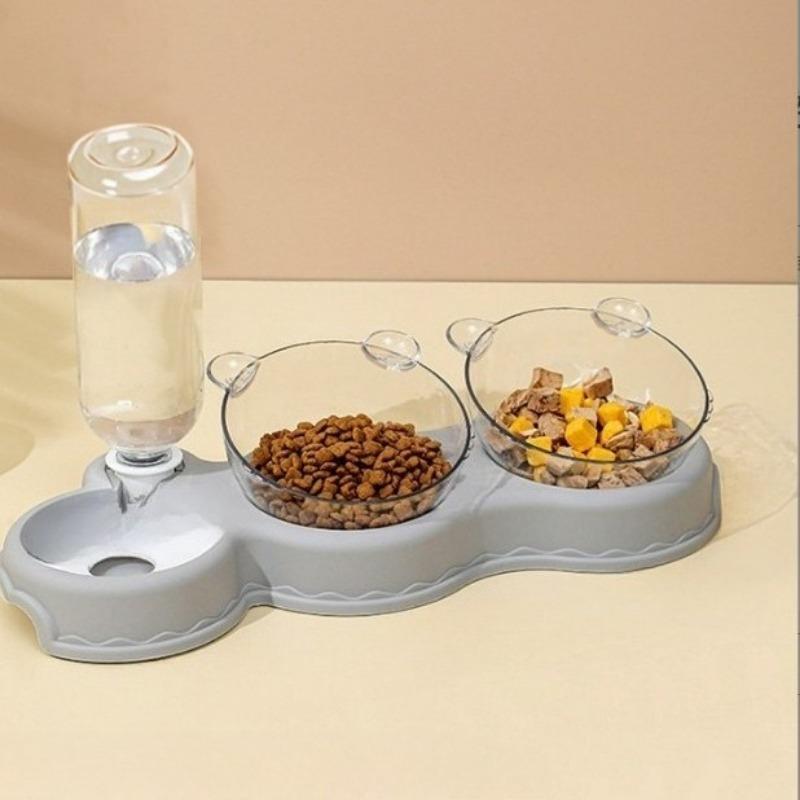 1SET cat bowl dog bowl cat food basin anti-knock automatic water dispenser feeder non-wet mouth pet bowl
