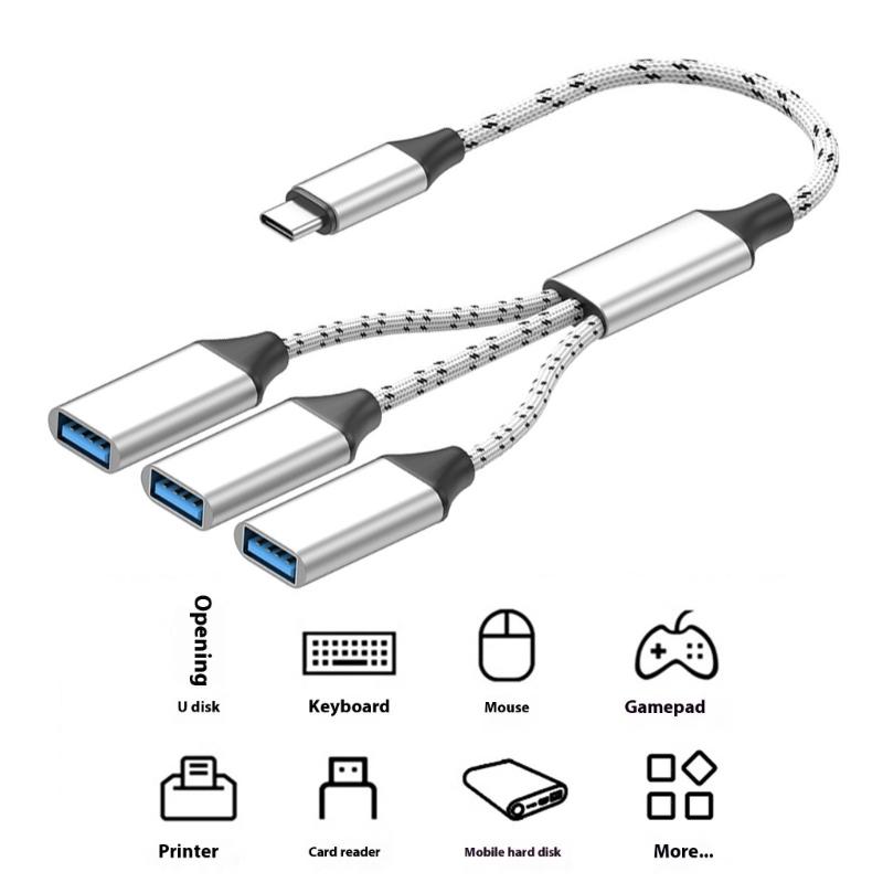 Practical USB C To USB 2.0 Converters OTG Cable Charging Cable for External Storage Charging Various Device Connection