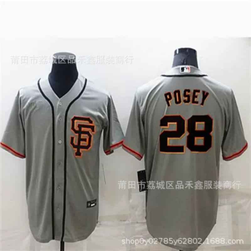 Mens Baseball Jersey Number 35 Crawford San Francisco Giants Style Cotton Sports Uniform Basketball Practice