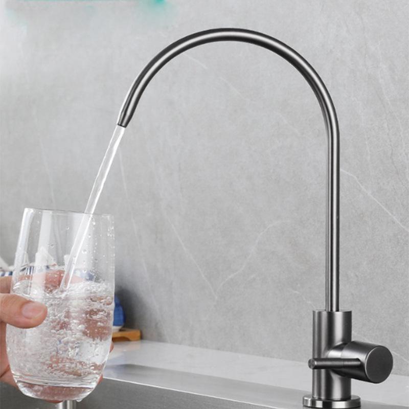 Lead-Free 304 Stainless Steel Direct-Drinking Kitchen Sink Water Purifier Faucet