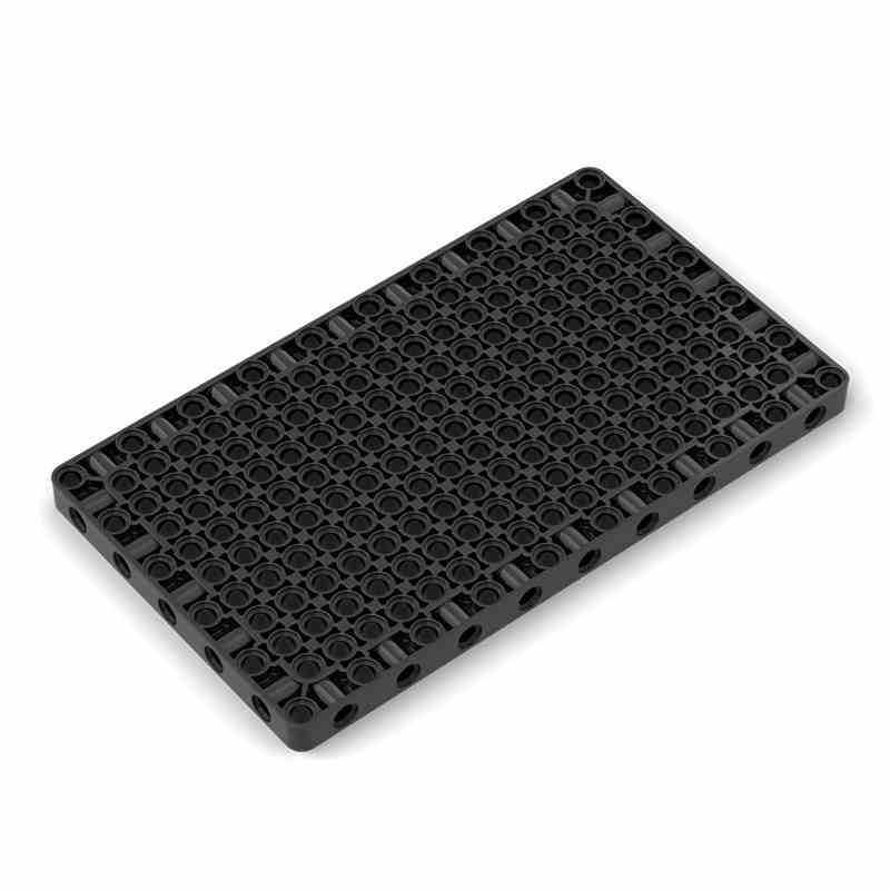 Technic Base Plate 11x19: Compatible Building Blocks MOC 39369 with Interlocking Holes Standard чёрный