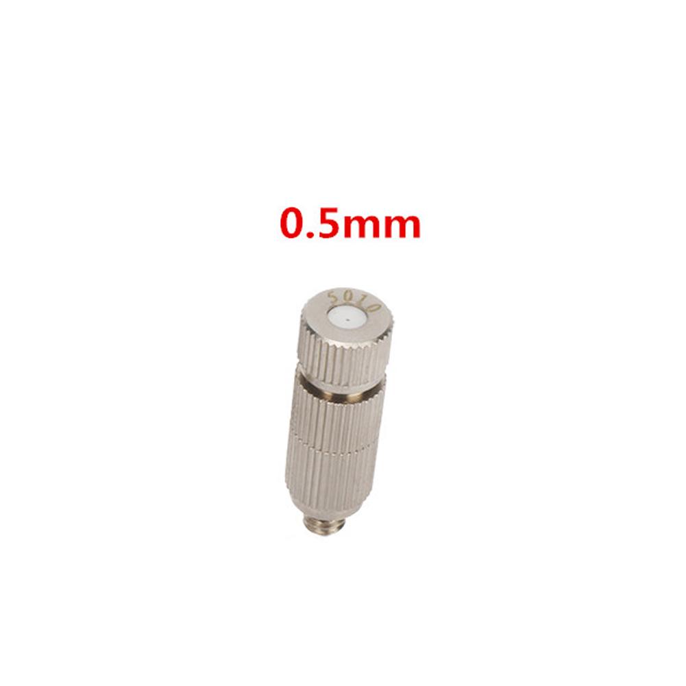 

Garden 3/16 Thread Misting Nozzle with Ceramic Filter High Pressure Copper Atomizing Cooling Humidify Dust-Removal Sprayers 5Pcs