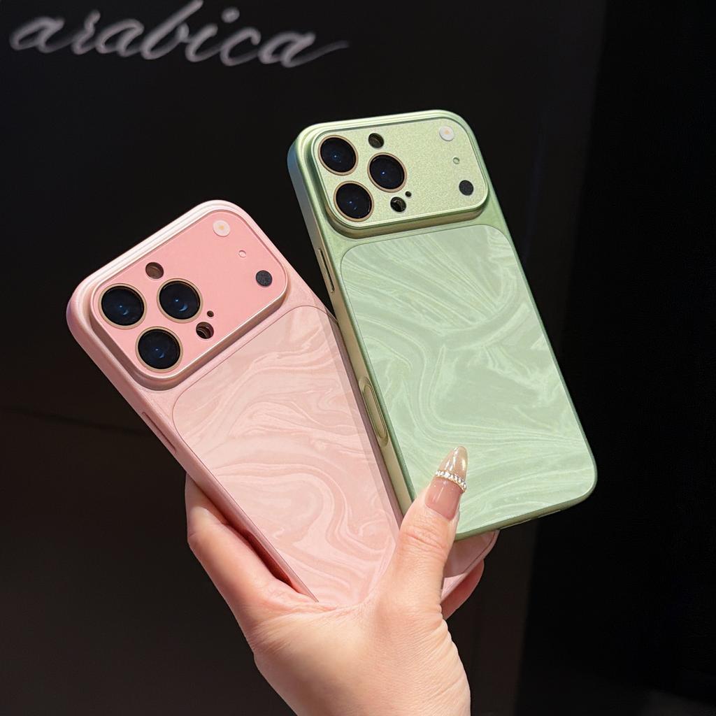 Applicable to iPhone17Promax second change mobile phone case water wave leather pattern AG electroplating matte Apple 16 all-inclusive