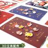 Cartoon Christmas Greeting Card Set Santa Claus Snowman Blessing Postcard for New Year Holiday Party Decoration