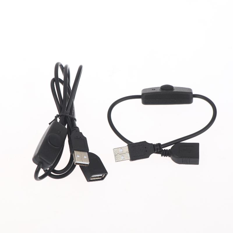 1Pcs Usb Extension Cable With On Off Switch Led Indicator For Raspberry Pi Pc Usb Fan Led Lamp Data Sync Usb 2.0 Extender Cord