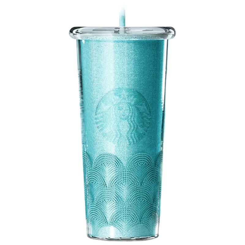 Starbucks Blue Mist Dream Shadow Double-Layer Straw Tumbler