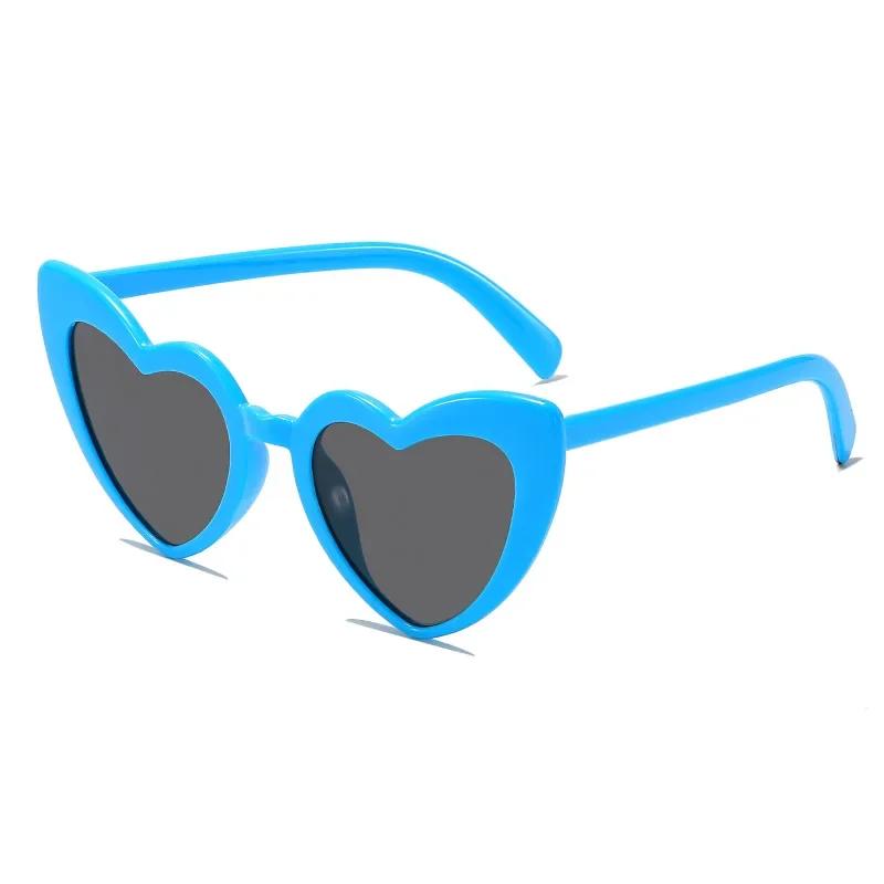 Retro Fashion Heart Shaped Sunglasses Outdoor Sunscreen Alien Personality Party Street Photography Men'S And Women'S Sunglasses
