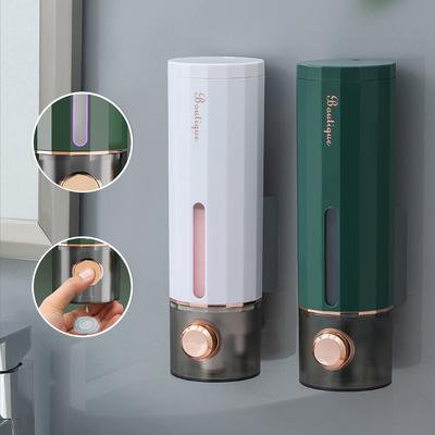 Dispensador de jabón líquido montado en la pared, contenedor de Gel de ducha para baño, botella de champú, prensa manual para cocina, accesorios de baño, 450ml, 1 ud.