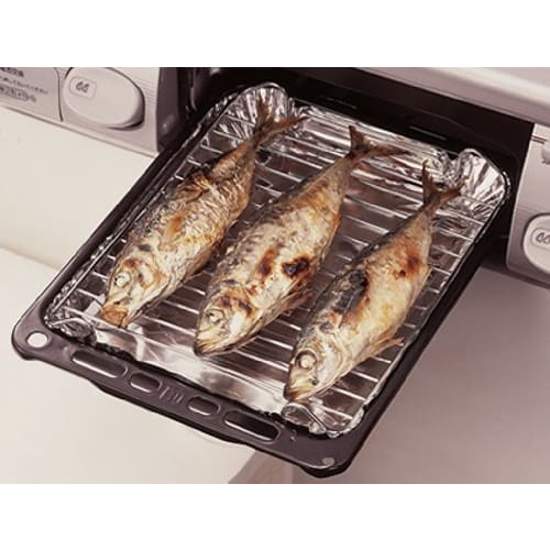 Toyo Aluminum Grill Fish Tray, Protects the Interior of Your Grill, Silver, Approx. 24cm x 17cm Bottom, Pack of 10, S3539