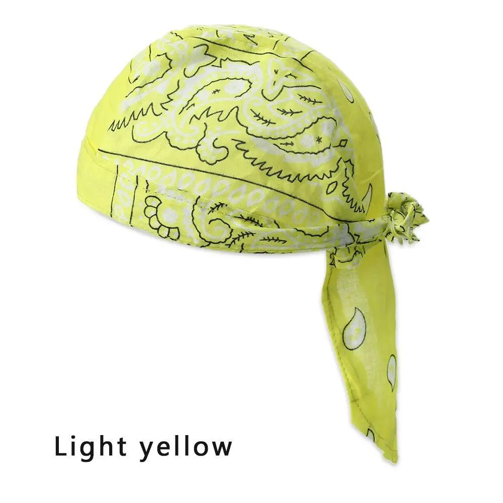 Männer Frauen Schnelltrocknendes Kopftuch Baumwolle Piratenhut Outdoor Sport Radfahren Bandana Schweißabsorbierend Krebs Chemo Kappe Muslimischer Turban