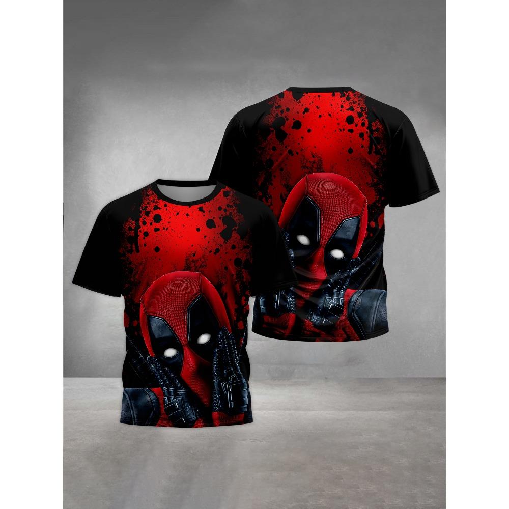 

3D Принт Горячий Супергерой Дэдпул Детская Одежда Мужская Уличная Одежда для Детей Мальчик Девочка Ребенок Топ Футболка 100