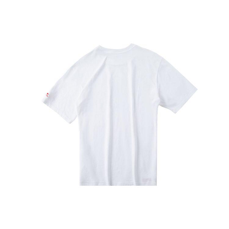 Li Ning T Shirts Men's White Crew Neck Moderate Straight Fit AHSQ185-1