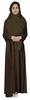 Bimba Abaya Islamic Prayer Dress With Hijab For Women's  Front Button Placket  Muslim