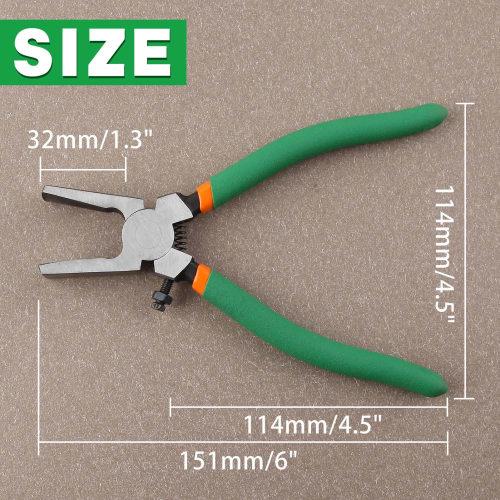LEONTOOL Running Pliers with Bar Tips, Stained Glass Nippers, Glass Cutter, Key Fob Pliers, Spring-Loaded, Adjustable Screw, Convenient Tool, Professi