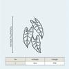 Vintage Alocasia Metal Wall Art Rust Resistant Iron Bathroom Decor Tropical Monstera Leaf Pattern Christmas Home Gift for Plant Lovers