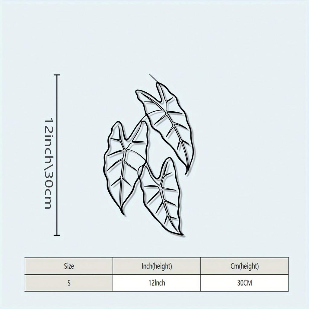 Vintage Alocasia Metal Wall Art Rust Resistant Iron Bathroom Decor Tropical Monstera Leaf Pattern Christmas Home Gift for Plant Lovers